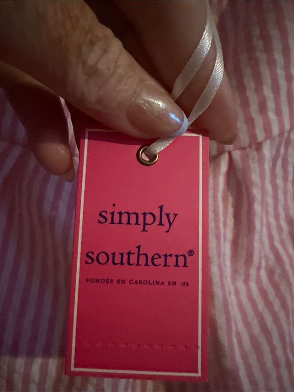 Pink Striped Ruffle Strap Top - Picture 3 of 5